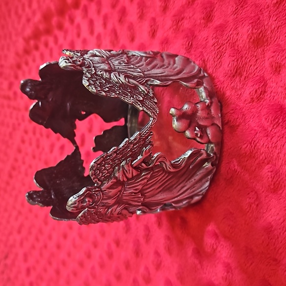 Vintage Pewter Circling Angels Clouds and Stars Candle Holder - Picture 1 of 5